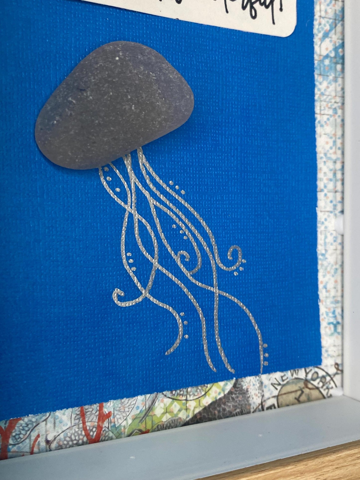 Weird and wonderful sea glass jellyfish art