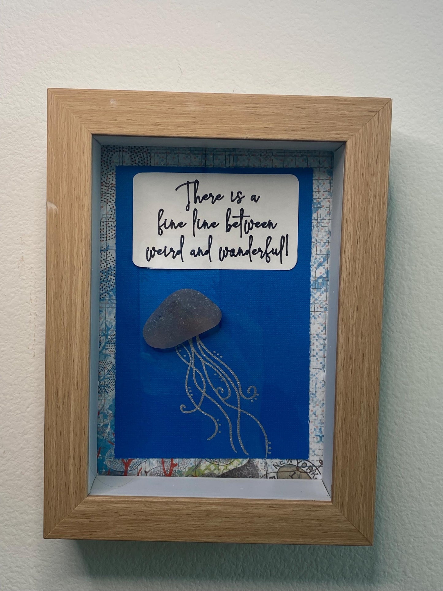 Weird and wonderful sea glass jellyfish art