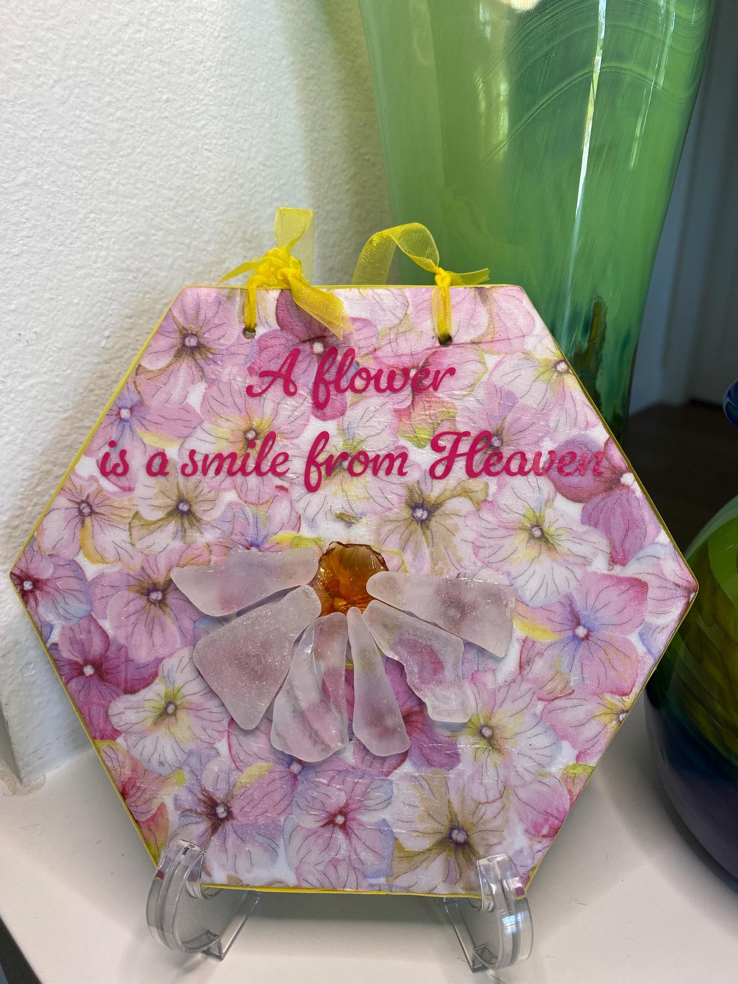 Sea glass art. “A smile from heaven”