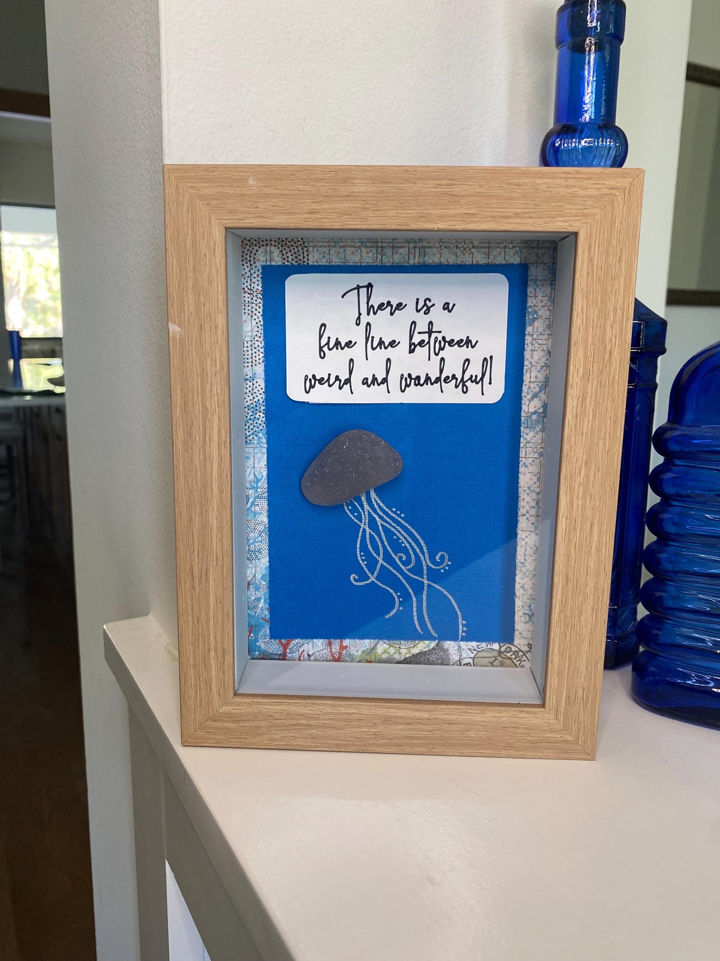 Weird and wonderful sea glass jellyfish art
