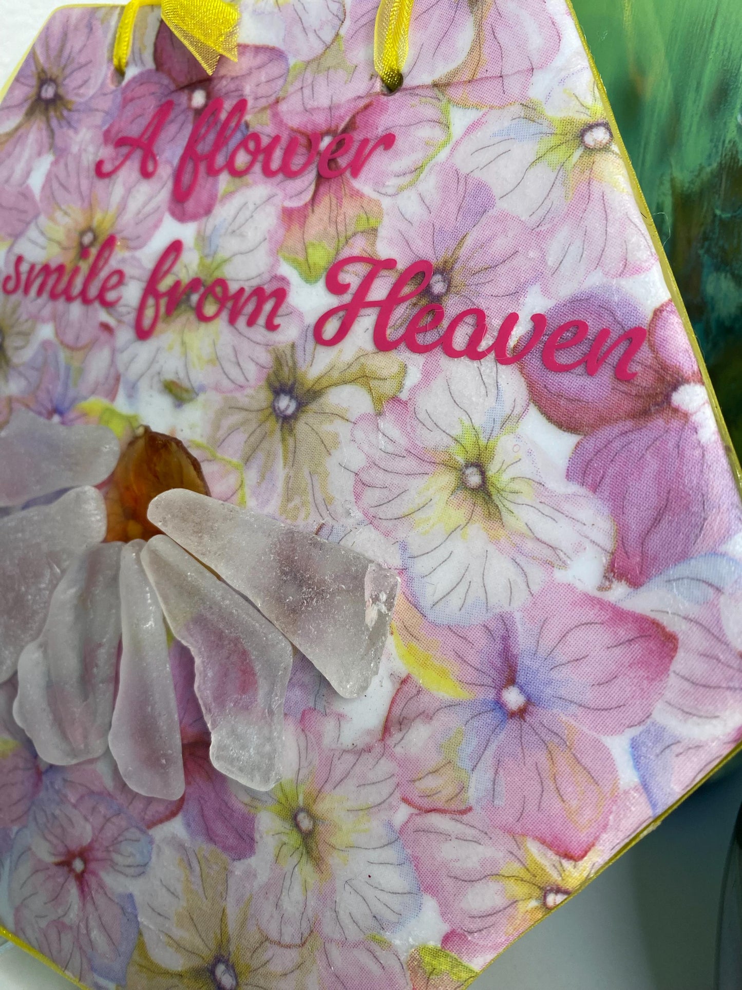 Sea glass art. “A smile from heaven”
