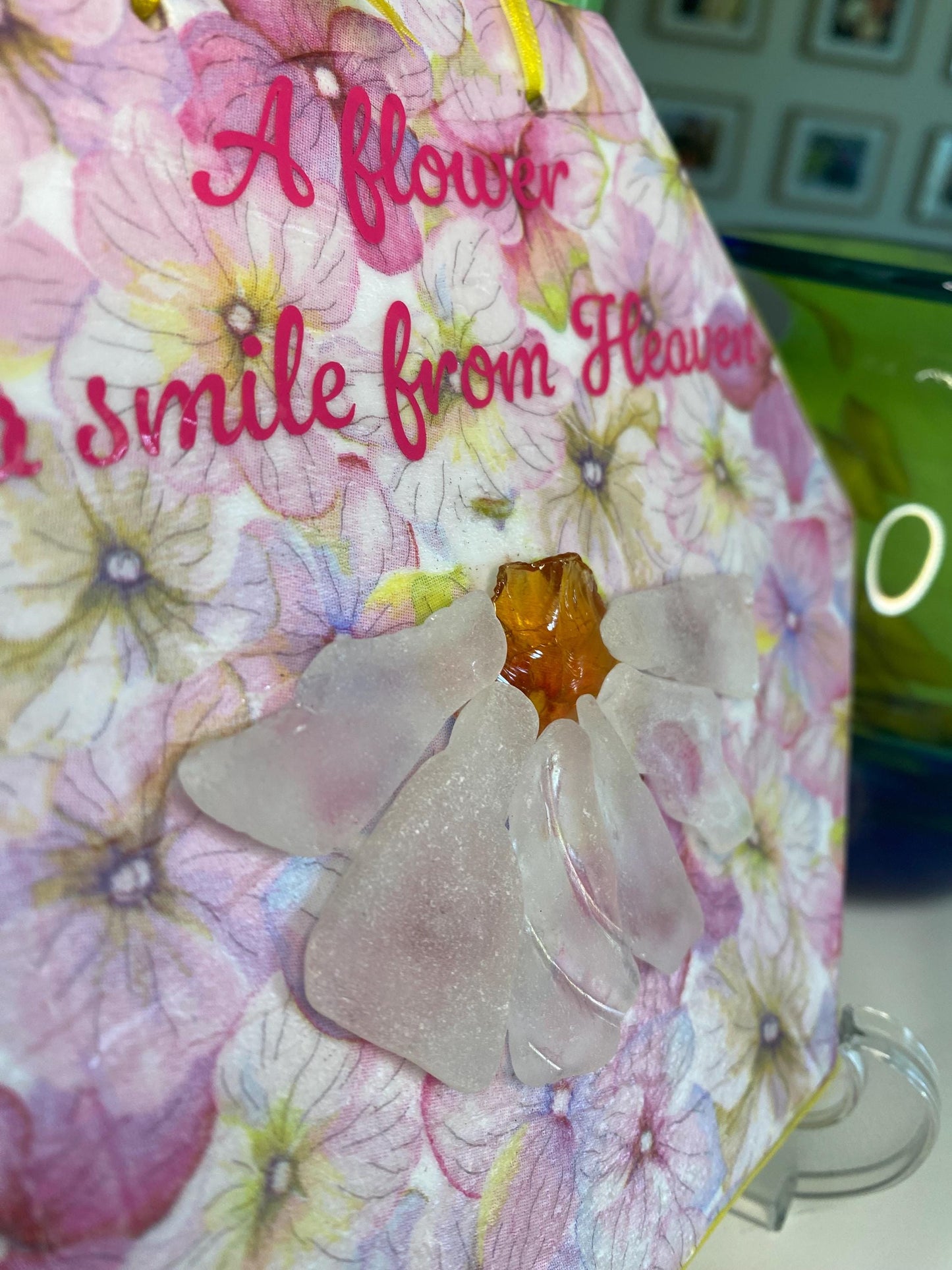 Sea glass art. “A smile from heaven”