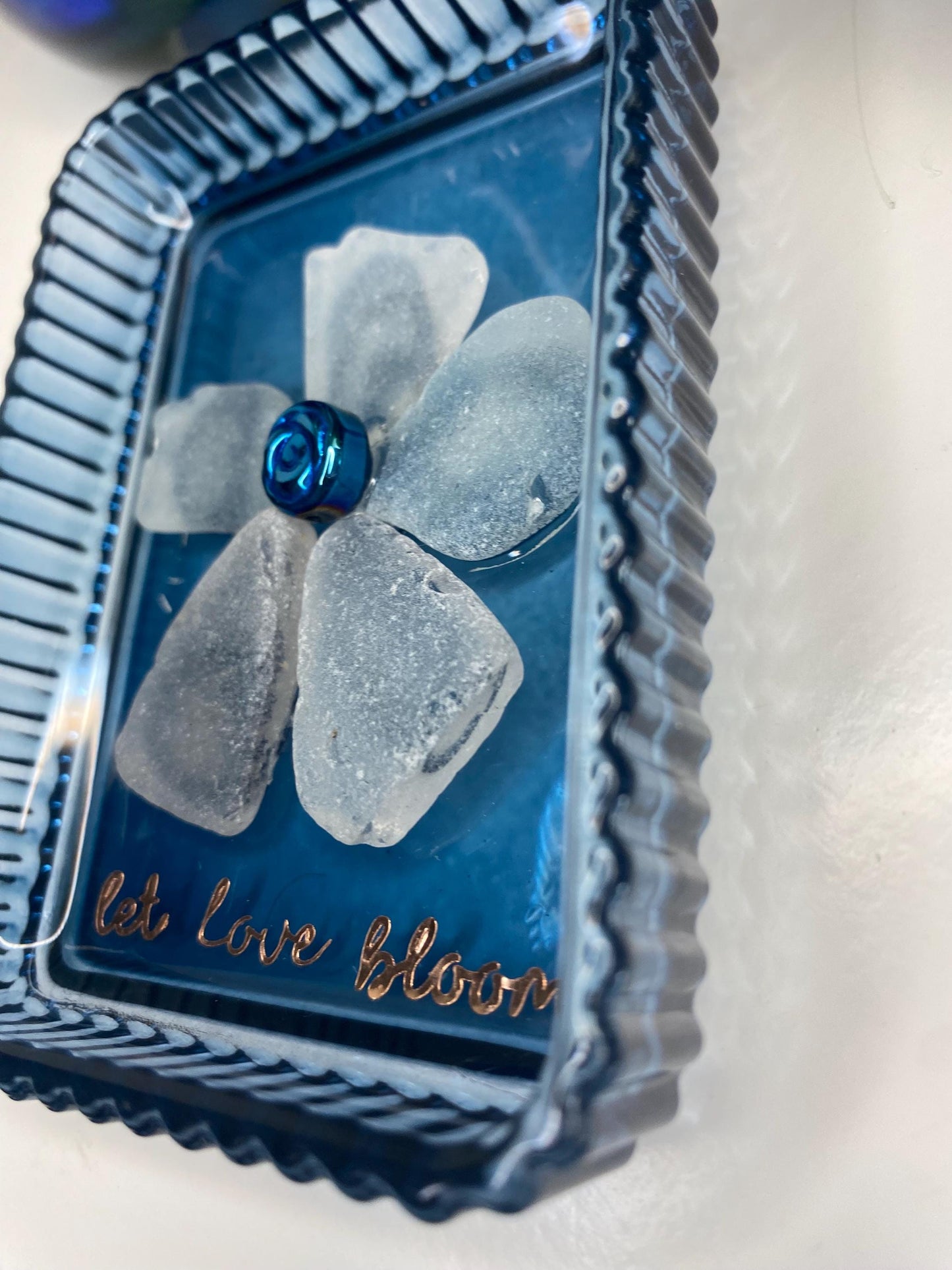 Let love bloom  Seaglass decor
