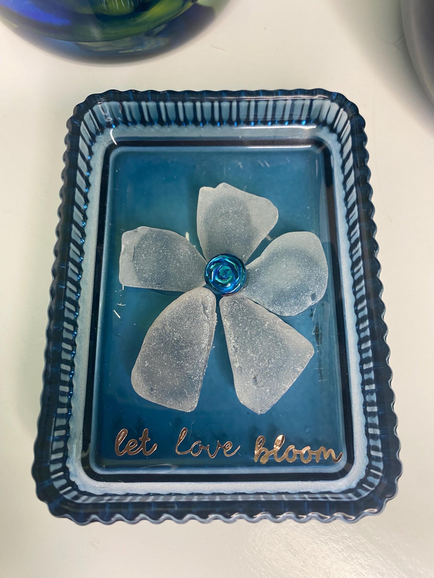 Let love bloom  Seaglass decor