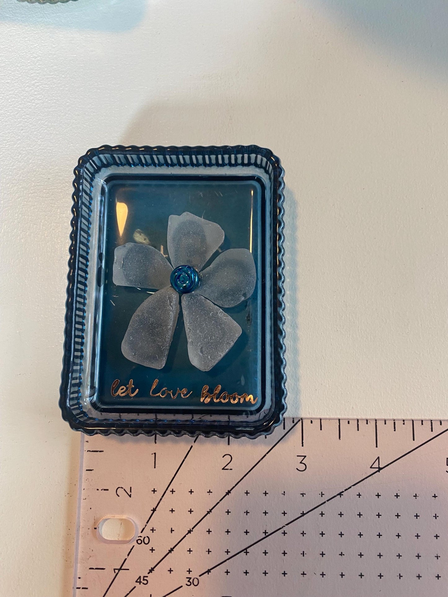 Let love bloom  Seaglass decor