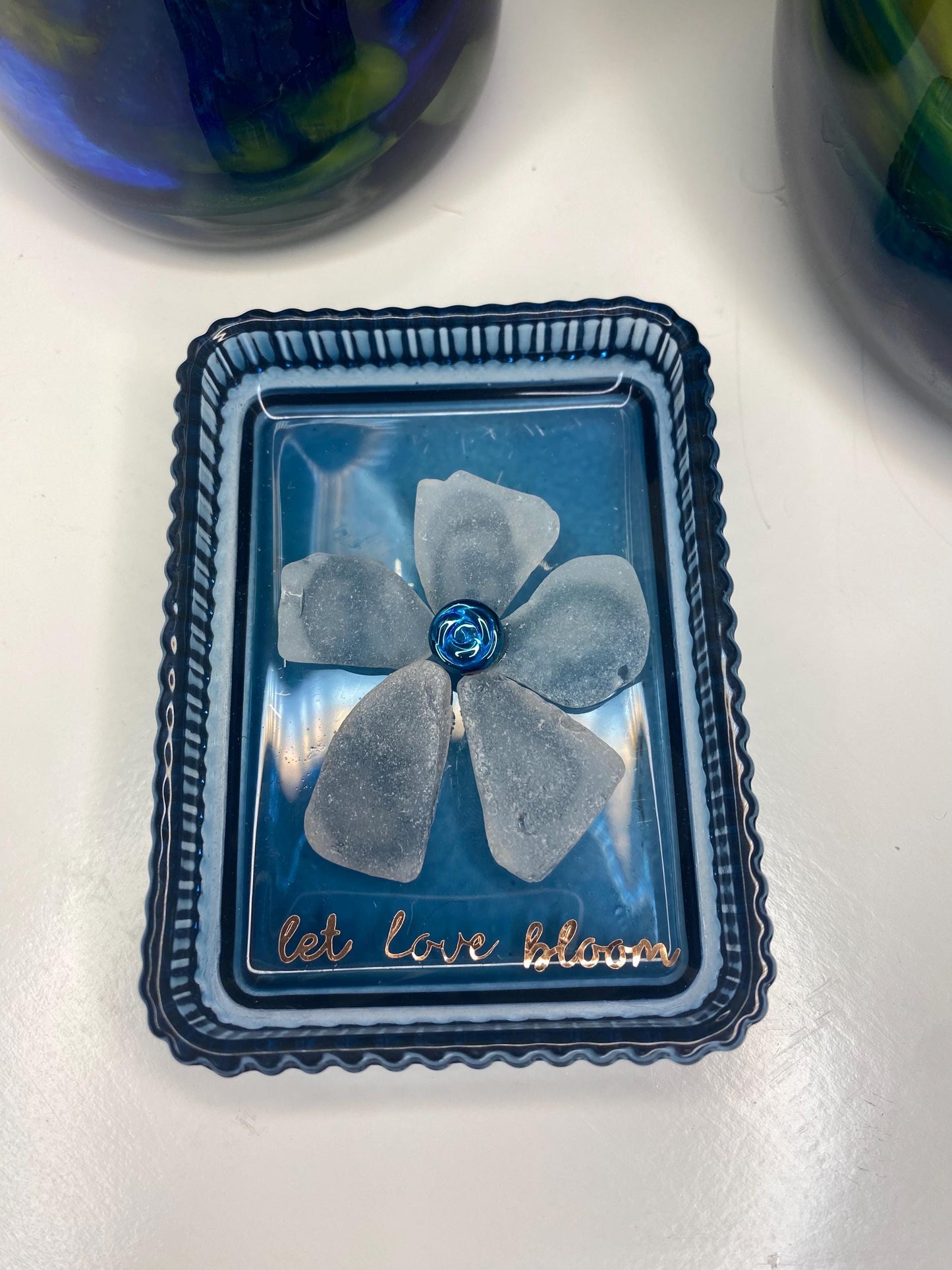 Let love bloom  Seaglass decor