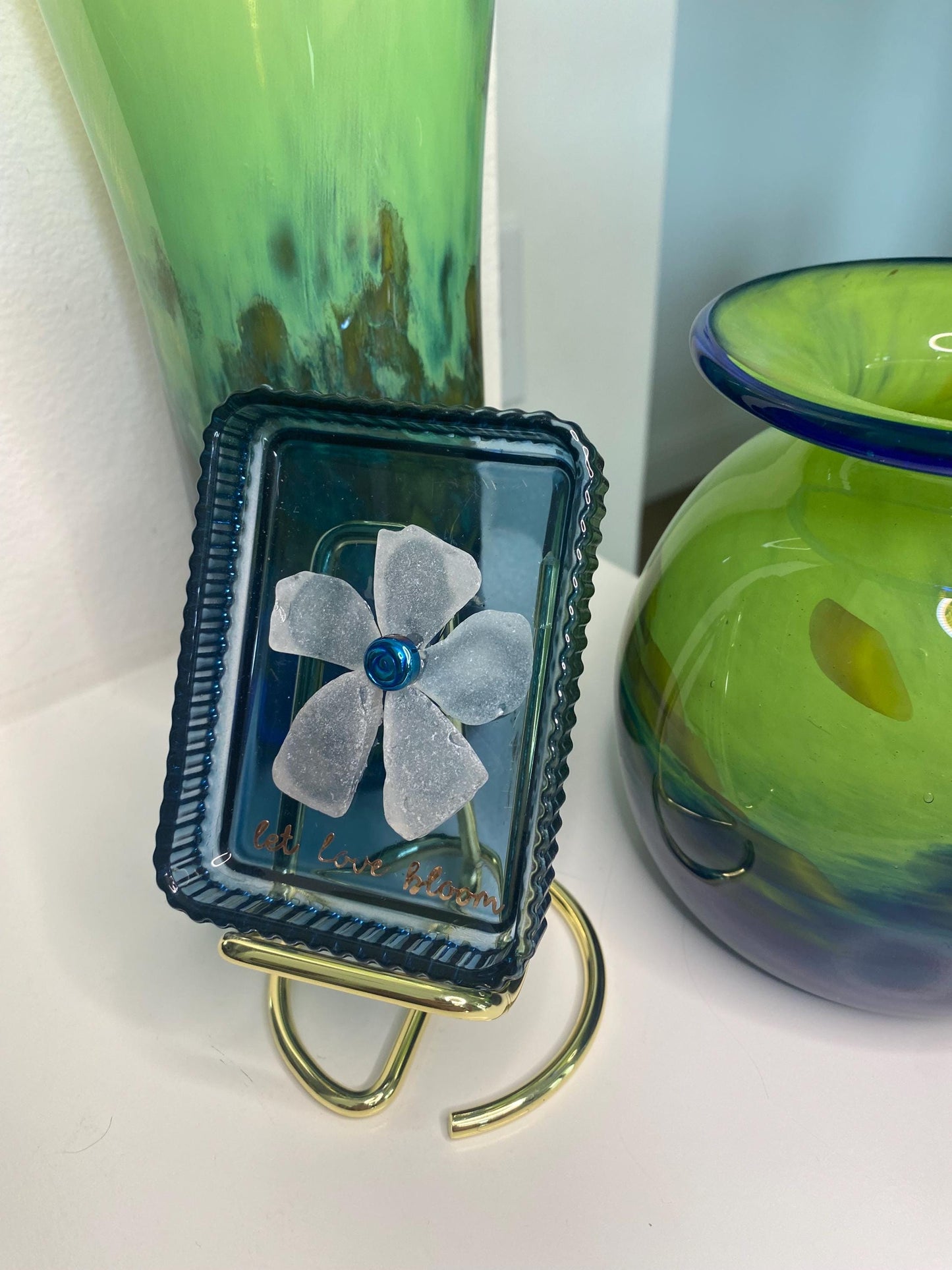 Let love bloom  Seaglass decor